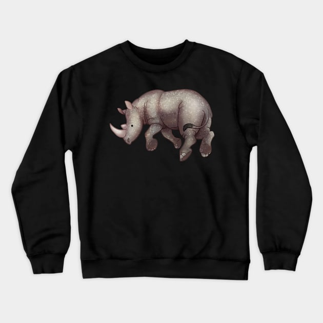 Cozy Rhinoceros Crewneck Sweatshirt by Phoenix Baldwin